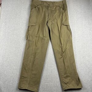 VTG Pants Mens 36x31 Green Cargo Straight Leg Workwear Outdoor Utility Pockets